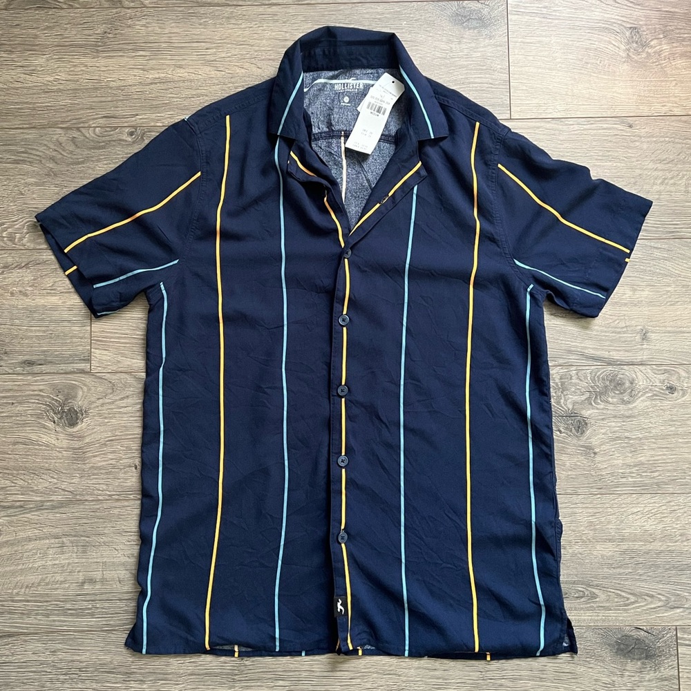 Men’s Hollister Striped Button Down Dress Shirt